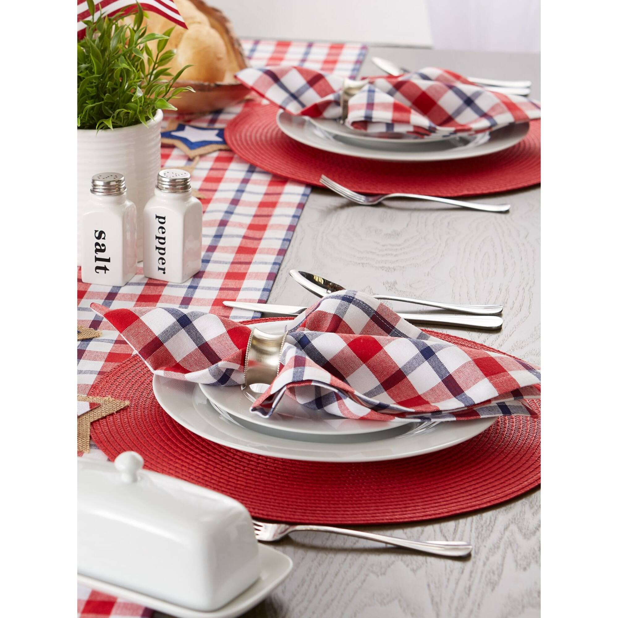 DII® American Plaid Cloth Dinner Napkins, 6ct.